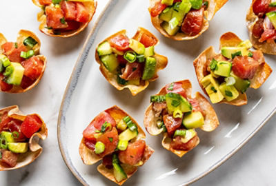 Ahi Tuna Wonton Cups