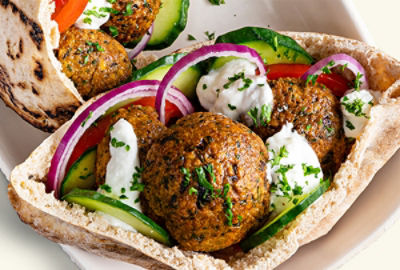 Air Fryer Falafel Pitas