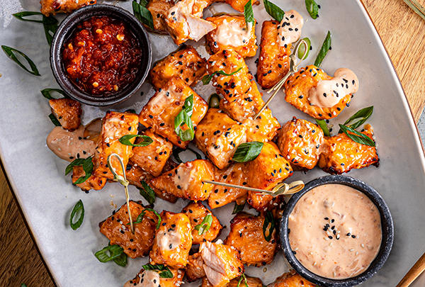 Air Fryer Smoky and Sweet Salmon Bites