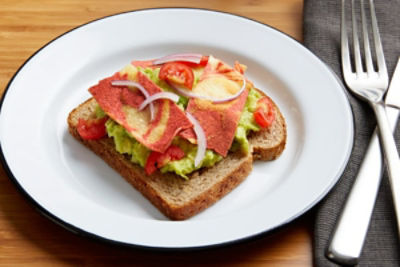 Avocado Toast with MorningStar Farms Veggie Bacon