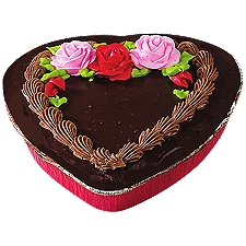 Fresh Bake Shop Chocolate Heart Shaped Cake, 17 oz