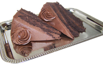 Fresh Bake Shop Chocolate Cake with Fudge Icing, 2 Slice, 13 oz, 13 Ounce