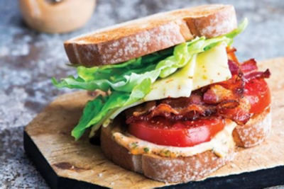 BLT with Sriracha-Basil Mayo