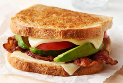 Bacon and Avocado Grilled Cheese Sandwiches