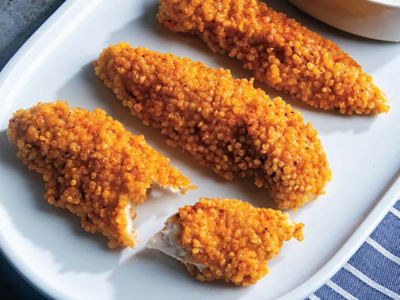 Baked BBQ Quinoa-Crusted Chicken Tenders