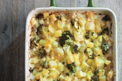 Baked Cheesy Potatoes and Broccoli