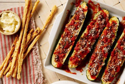 Baked Stuffed Zucchini