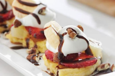 Banana Split Eggo Bites