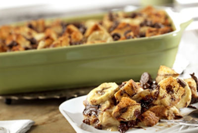 Banana Swirl Bread Pudding