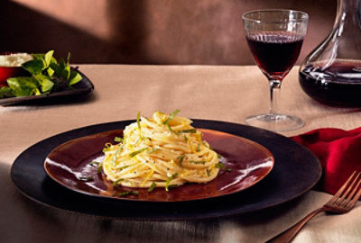 Barilla® Al Bronzo™ Bucatini with Lemon, Ginger, Parmigiano & Thai Basil