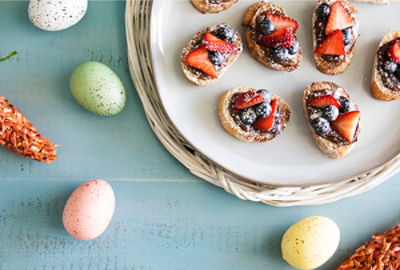 Berry Hazelnut Crostini