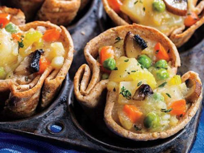 Better-for-You Mini Vegetarian Pot Pies