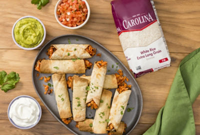 Black Bean and White Rice Taquitos