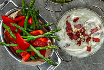 Blue Cheese Dip with Veggie Dunkers