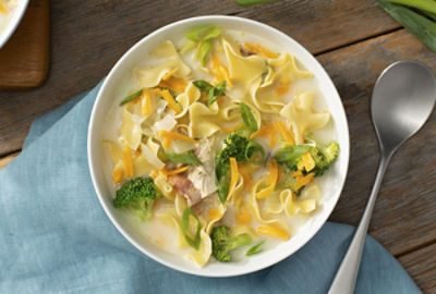 Broccoli and Cheddar Noodle Soup Bowl