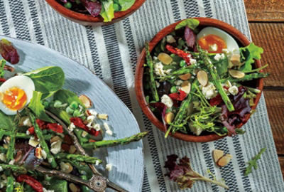 Broiled Asparagus Salad Bowl