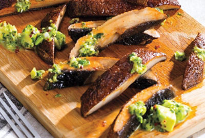 Broiled Chimichurri Portobello Steaks