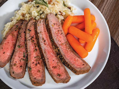 Broiled Garic-Rosemary Top Round Steak