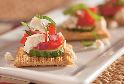 Bruschetta and Cucumber Toppers