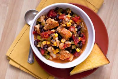 Chicken Chili with Black Beans and Corn