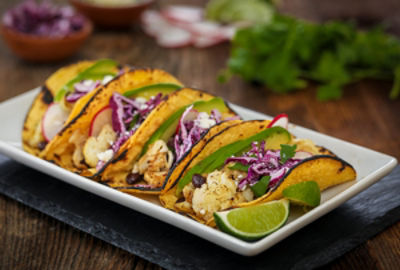 Cauliflower & Fire Roasted Onion Street Tacos