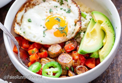 Chicken Sausage Breakfast Burrito Bowls