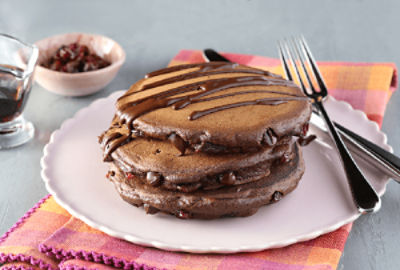 Chocolate Cherry Pancakes