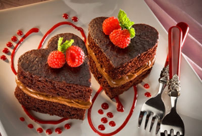 Chocolate Sweetheart Cakes for Two