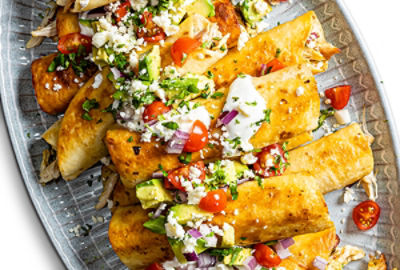 Citrus Cilantro Chicken Flautas