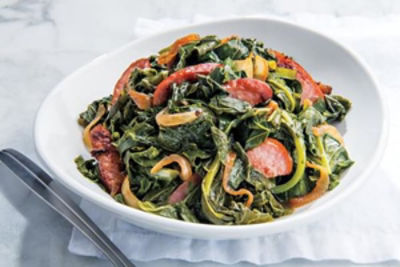 Collard Greens with Kielbasa