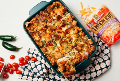 Corn, Cheddar & Jalapeno Strata