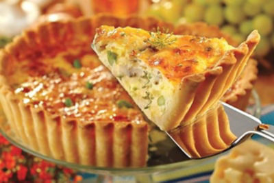 Crab, Mushroom & Asparagus Quiche