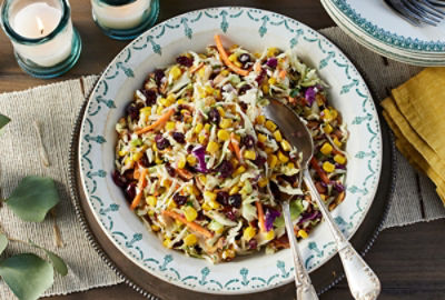 Cranberry Cabbage and Corn Slaw