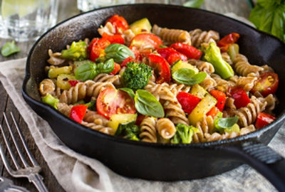 Creamy Smoky Vegan Caesar Pasta Salad