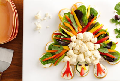 Crescent Turkey Shaped Veggie Platter