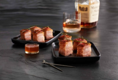 Crispy Pork Belly Bites With Smoked Paprika and Honey Whiskey Drizzle