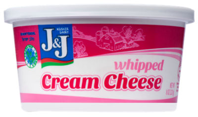 J & J Whipped Cream Cheese, 8 oz