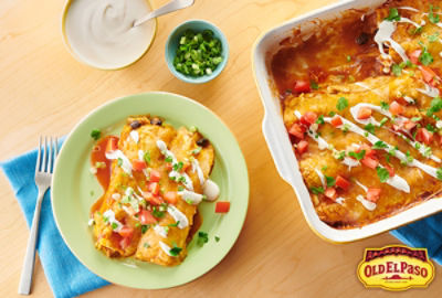 Easy Chicken and Black Bean Enchiladas