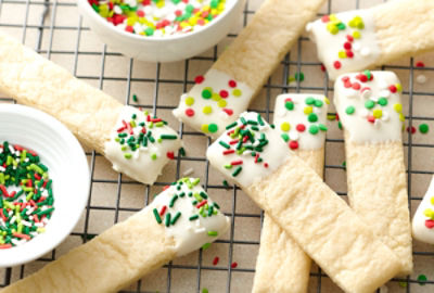 Easy Dipped Sugar Cookie Sticks