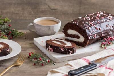 Easy Peppermint Mocha Roll