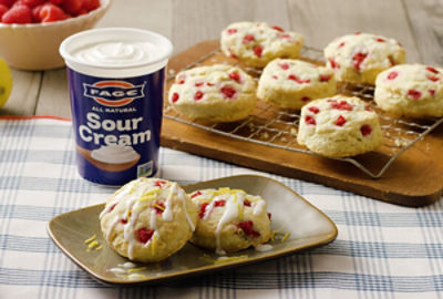 FAGE Sour Cream Raspberry Scones