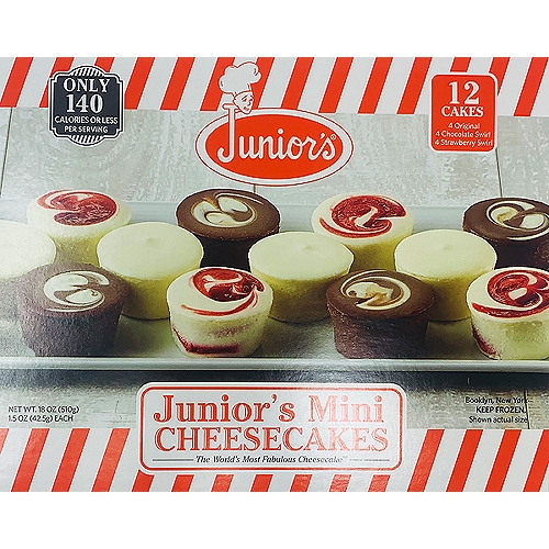 Junior's Mini Cheesecake Sampler, 12 Pieces