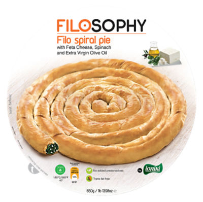 Filosophy Greek Wild Greens Pie with Feta & EVOO, 30 oz