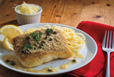 Flounder Piccata with Linguine