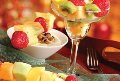 Fresh Fruit Kabobs with Key Lime-Coconut Dip