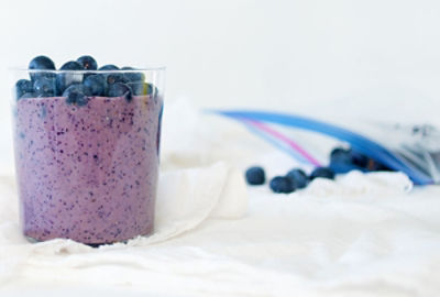 Frozen Banana Blueberry Smoothie