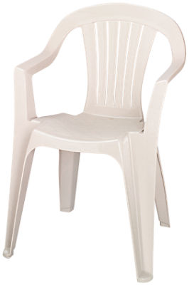 White Resin Stacking Chair