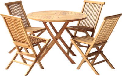 Global Crossing Teakwood Round Table Set