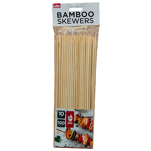 Chef Elect 10 Inch BBQ Bamboo Skewers, 100 count