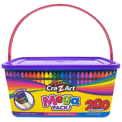 CRA-Z-ART Mega Pack Crayons, 200 count